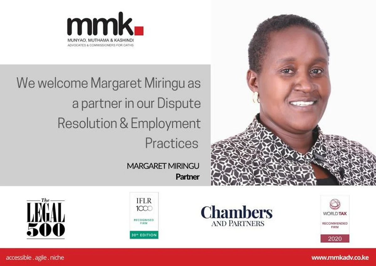 Munyao, Muthama & Kashindi Welcomes New Partner from Dentons HHM