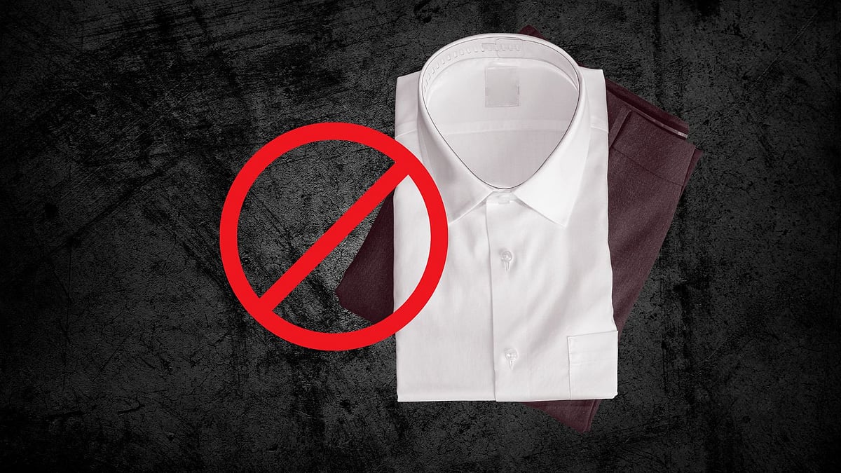 White shirts, black pants