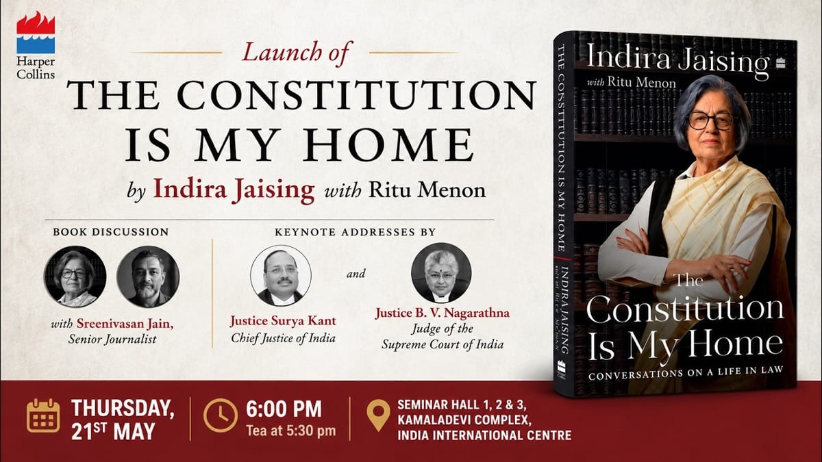 Join us for the launch of ‘The Constitution is My Home’