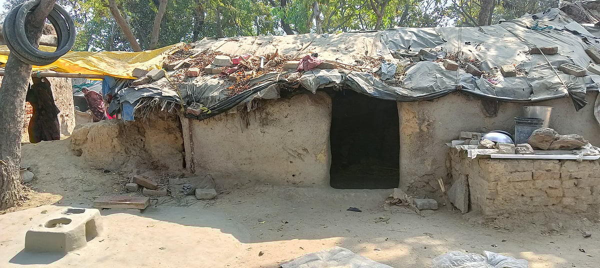 Most of the houses in the village are kutcha or made of grass. Most of the people have not got the benefit of the housing scheme.