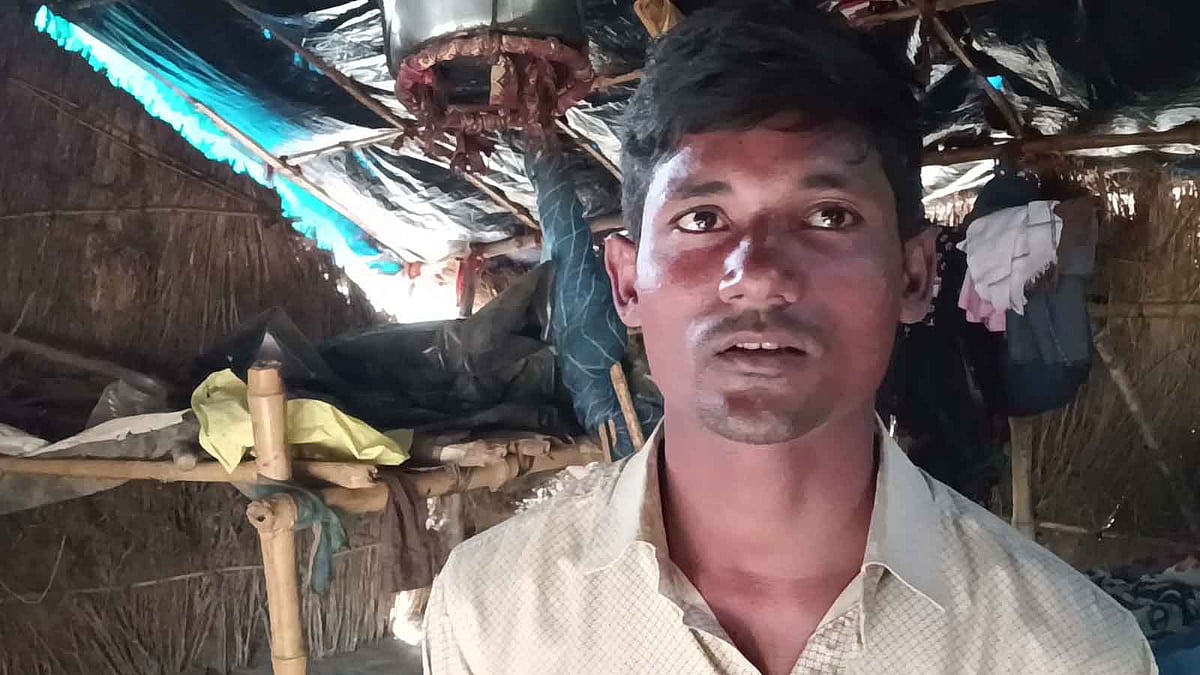 Ramesh does not have a pucca house. It becomes difficult to pass the rainy season in thatched huts.