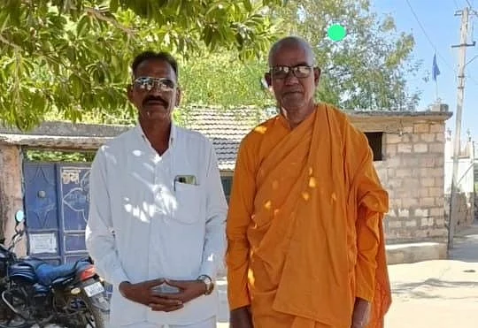 Mansukh Vaghela with Bhante Anand