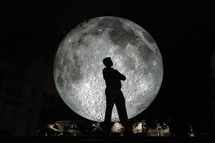 Reach for the moon, literally This art installation brings the