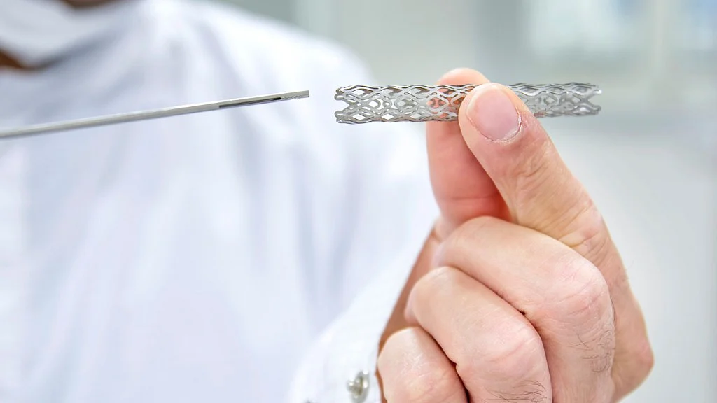 A cardiac stent is a device used to unblock clogged arteries. 