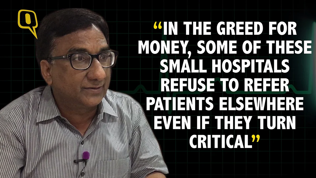 Dr Mukesh Goyal alleges that small private hospitals are compromising patients’ health.