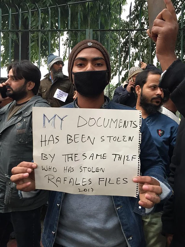 Protesters at Delhi’s anti-CAA protests.