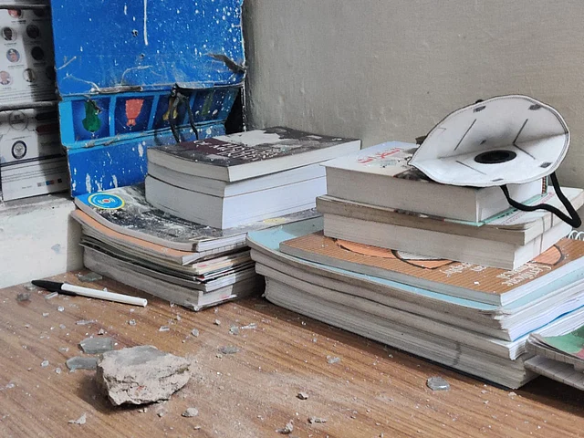 Stones were also pelted in rooms. In some cases shoes were thrown inside.