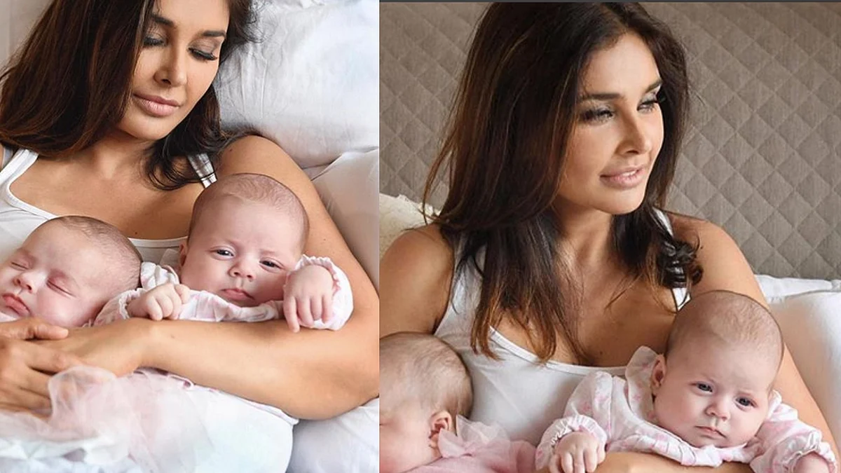 Actor Lisa Ray is proud mom to twins