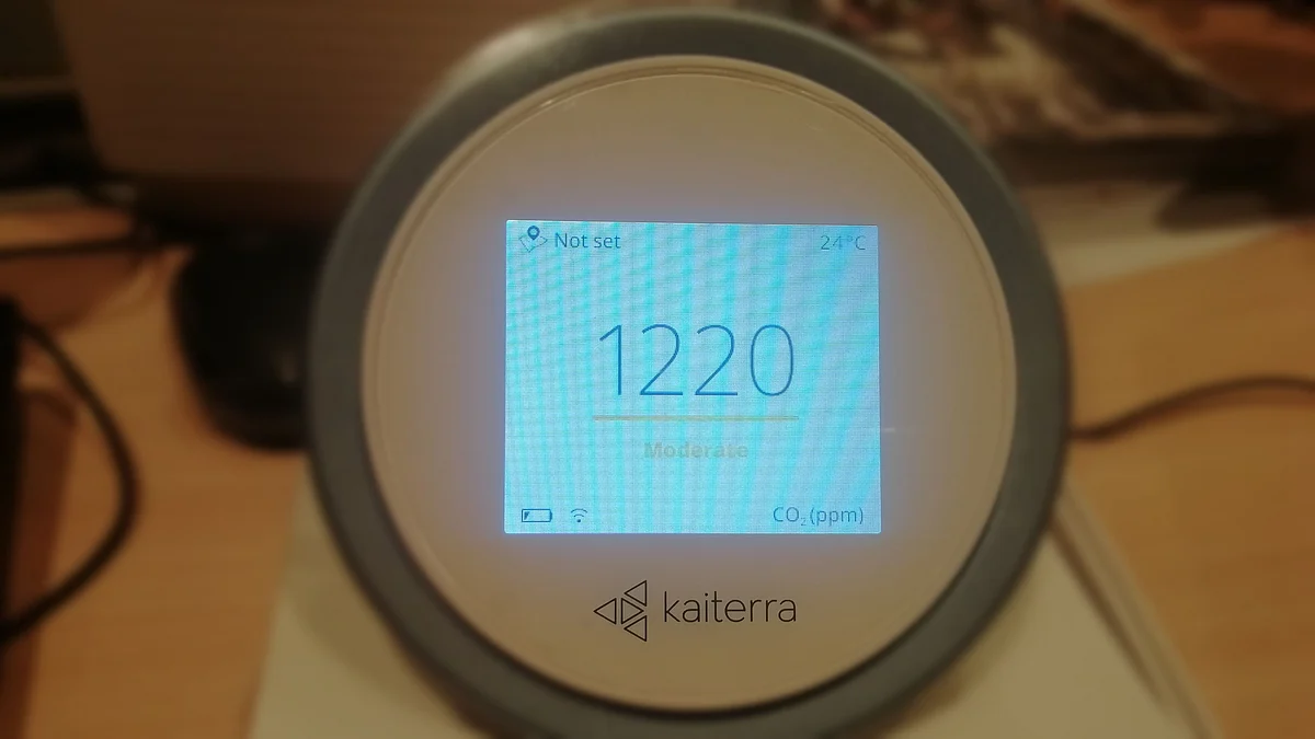 Carbon dioxide levels can rise quickly in sealed rooms. 