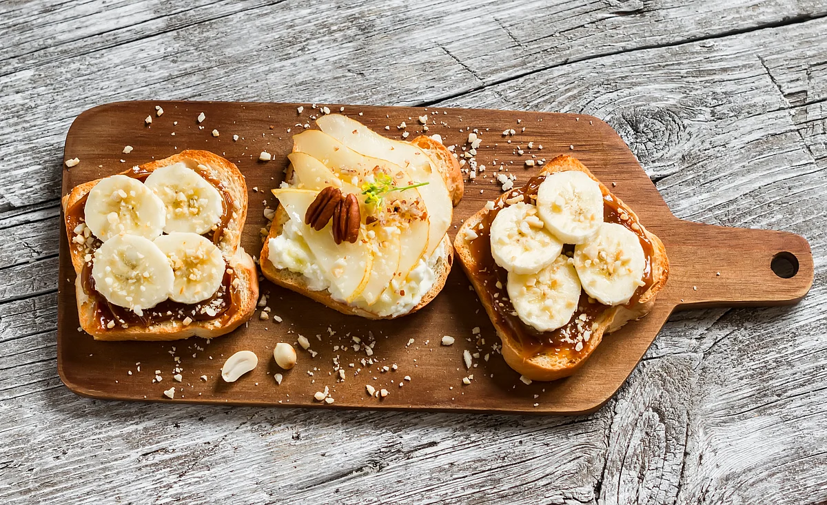 Peanut butter and banana sandwich