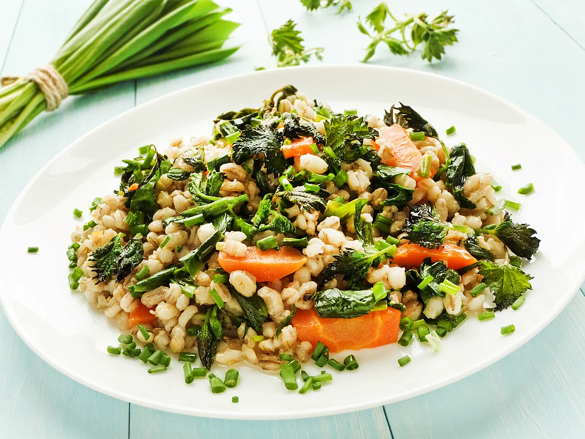 Barley stir fry