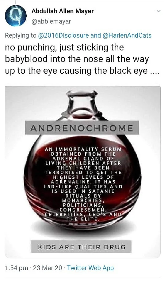 ‘Adrenochrome Eye’: No, Celebs Are Not Injecting Tears of Children
