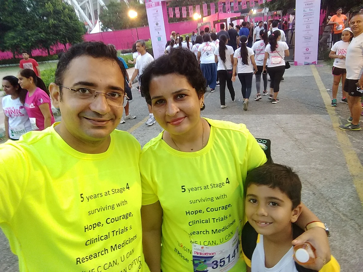At Pinkathon run after 5 years at stage 4 lung cancer.