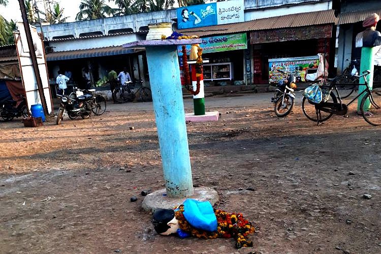 Ambedkar statue demolished by miscreants in Andhra village, residents