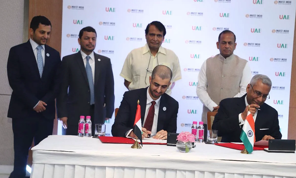 The signing of the deal in New Delhi