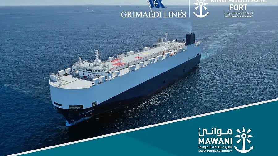 King Abdulaziz Port Welcomes First Ever Grimaldi RoRo Vessel