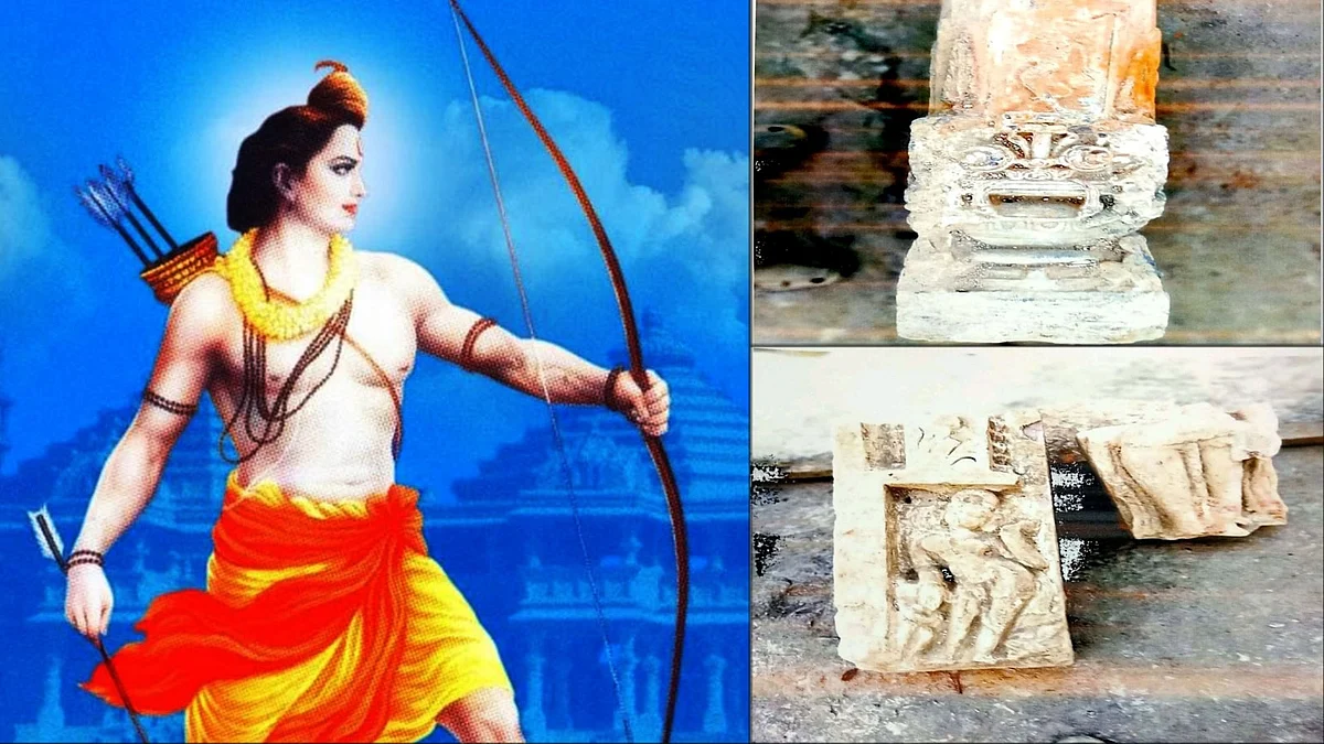 अयोध्या में अब भी निकल रहे मंदिर के सुबूत, खुदाई में निकली पाषाण मूर्तियां