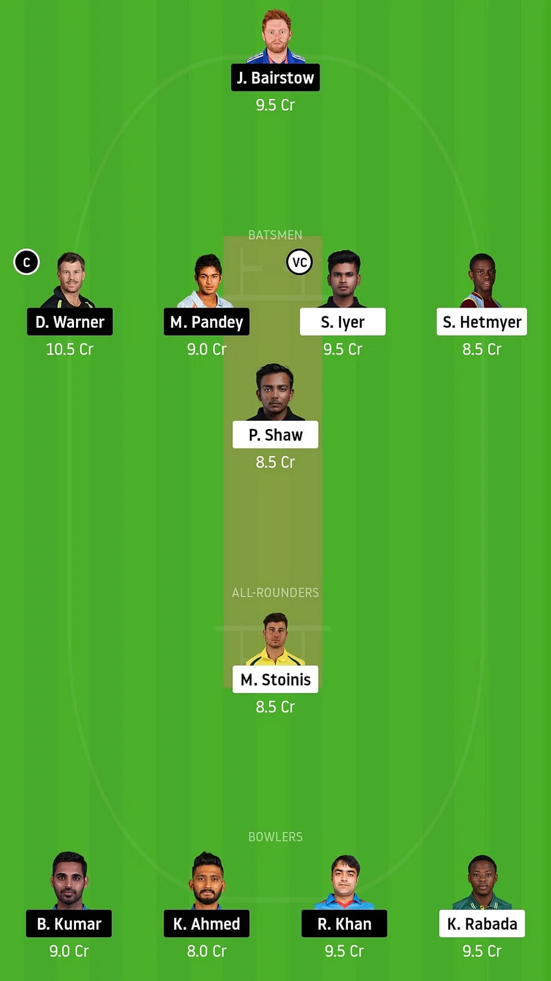 My dream11 team