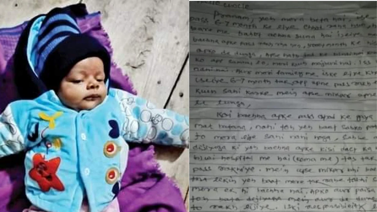 घर के सामने बैग में मिला 5 महीने का बच्चा, पिता ने लगाई पांच-छह महीना पालने की गुहार