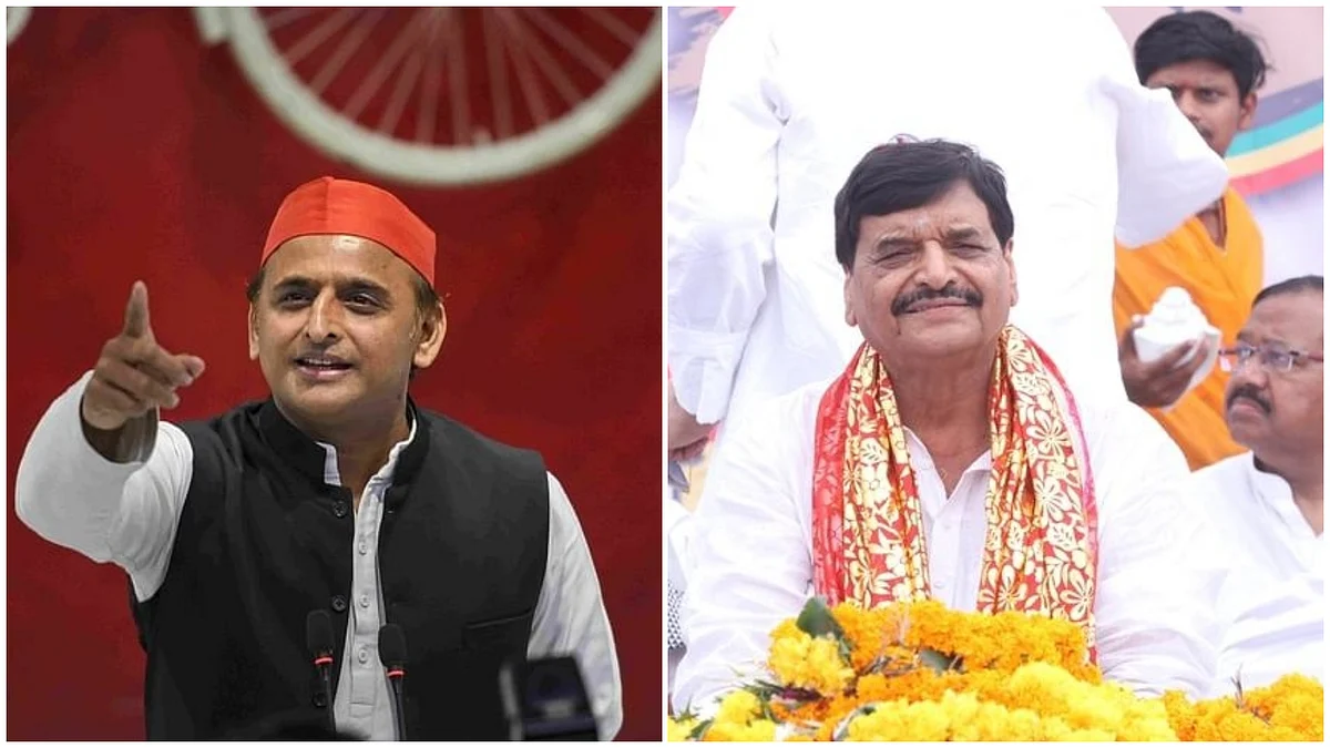 अखिलेश यादव और शिवपाल यादव.