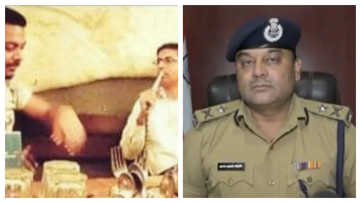 कानपुर: गैंगस्टर के साथ दारोगा की हुक्का पीते तस्वीर हुई वायरल, लेने के देने पड़ गए