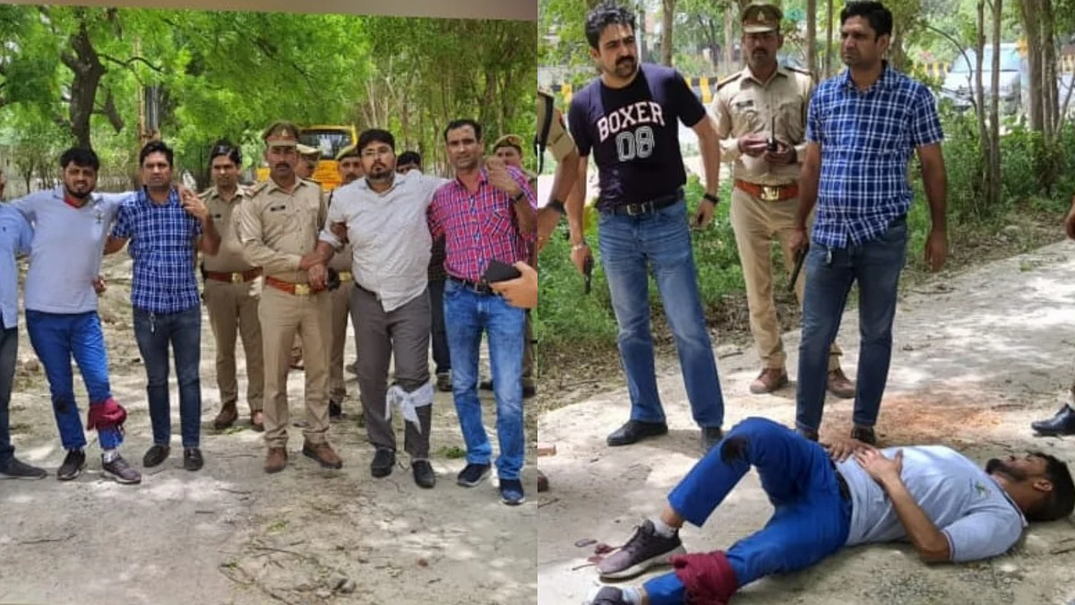 नोएडा: पुलिस के साथ मुठभेड़ के दौरान तीन बदमाश गिरफ्तार