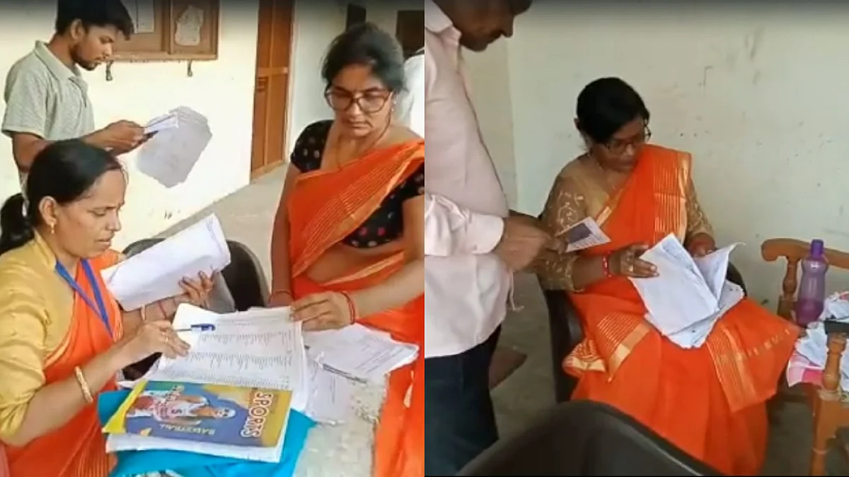 आजमगढ़ लोकसभा उपचुनाव: भगवा रंग की साड़ी पहन ड्यूटी पर आईं कई BLO, मचा बवाल तो मांगी माफी