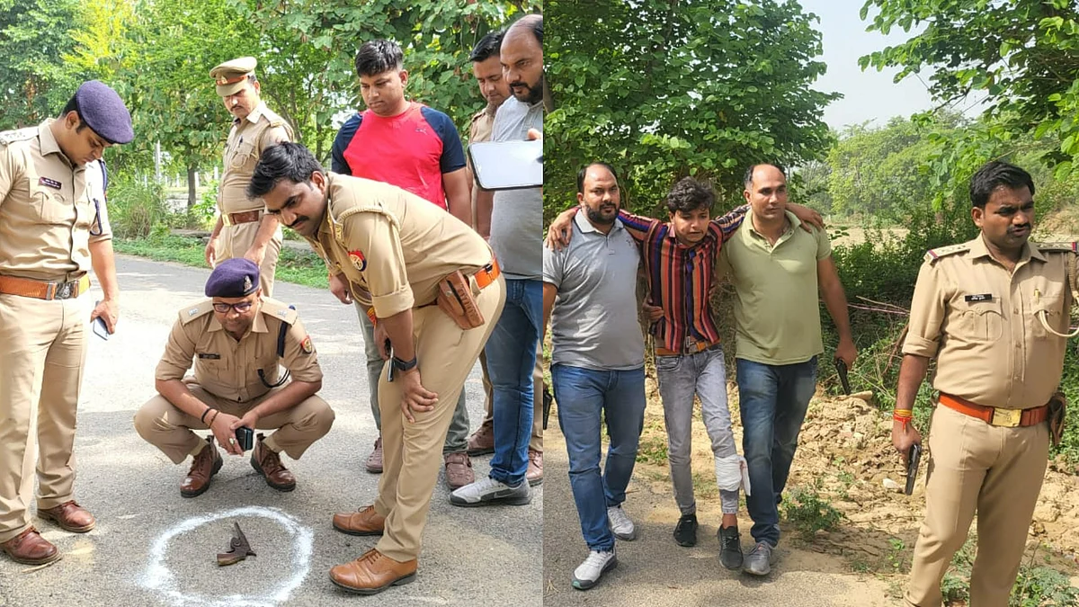 नोएडा: पुलिस मुठभेड़ में 25 हजार के इनामी सहित दो बदमाश गिरफ्तार