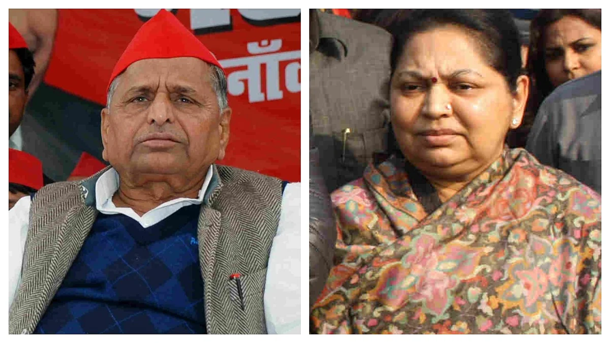 मुलायम सिंह यादव और साधना गुप्ता.