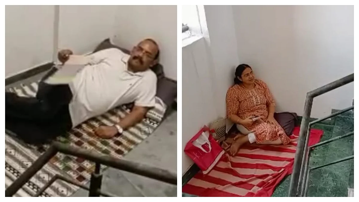 Greater Noida : अपने घर के लिए धरने पर बैठे थे मकान मालिक, आखिरकार किराएदार का 'दिल पसीजा'