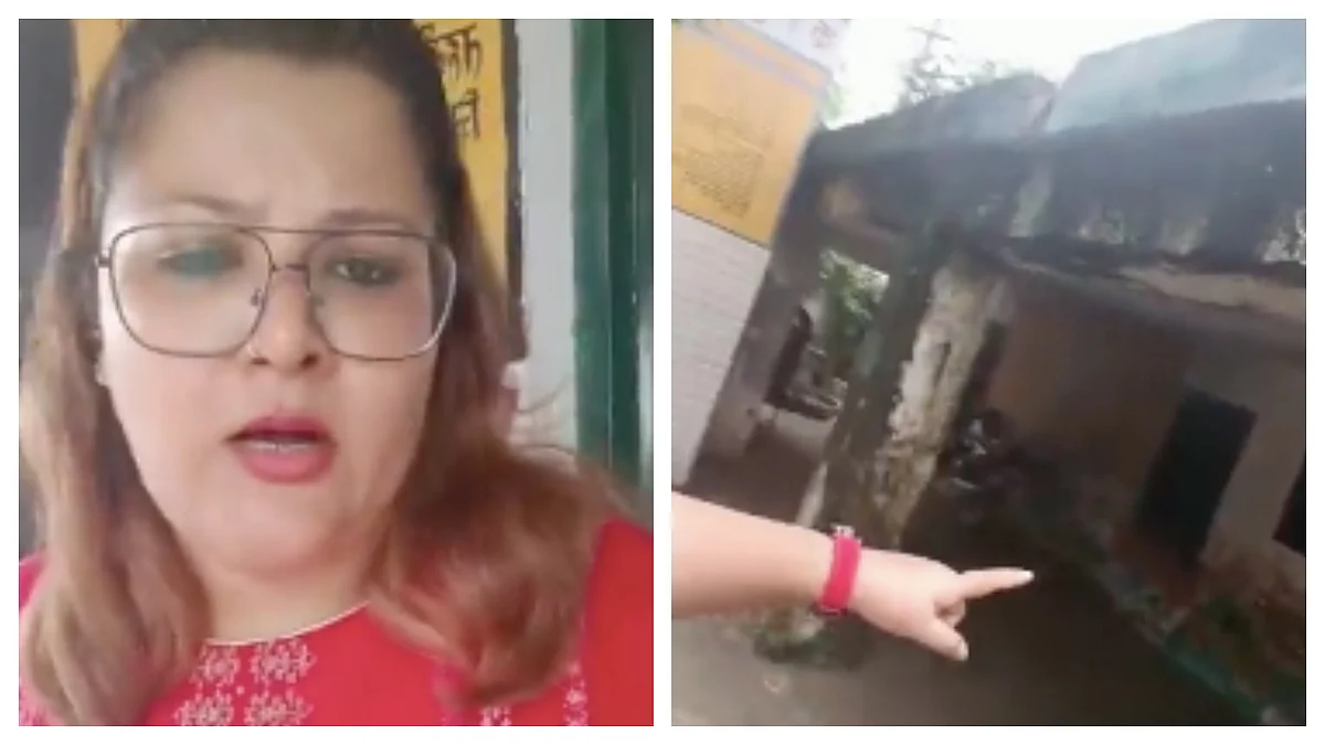 अमरोहा में इस महिला शिक्षक ने वीडियो बनाकर खोल दी अपने ही स्कूल की बदहाली की पोल