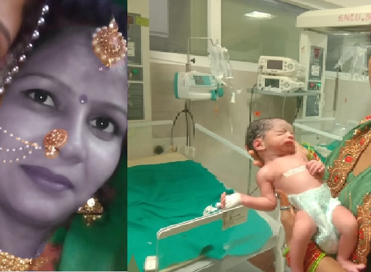 हादसे में मां की मौत हो गई जबकि नवजात बच गई.