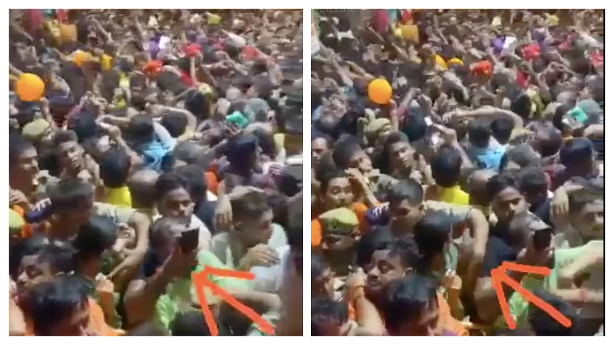 स्वाति मालीवाल द्वारा शेयर किए गए वीडियो के स्क्रीनशॉट.