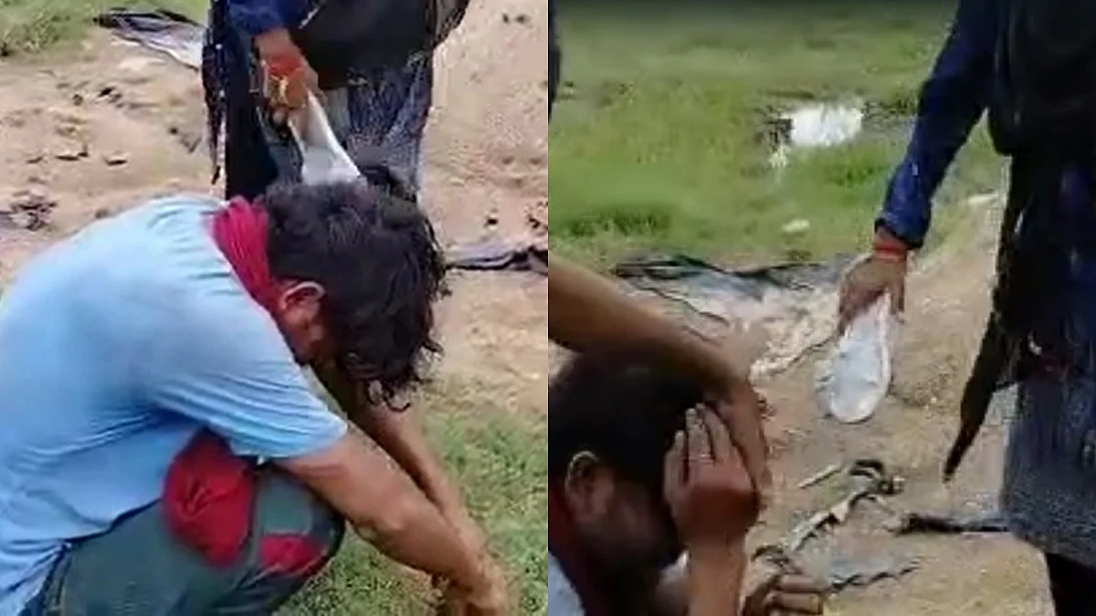 22 सेकेंड में युवक पर 38 चप्पलें बरसा कर पिटाई करने वाली युवती का वीडियो उरई का नहीं