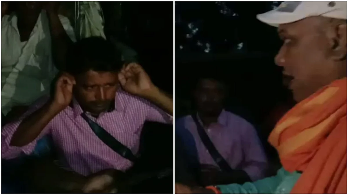 कोलकाता जा रहे लोगों ने सड़क पर नमाज अदा की तो VHP ने कान पकड़ने-हाथ जोड़ने पर किया मजबूर