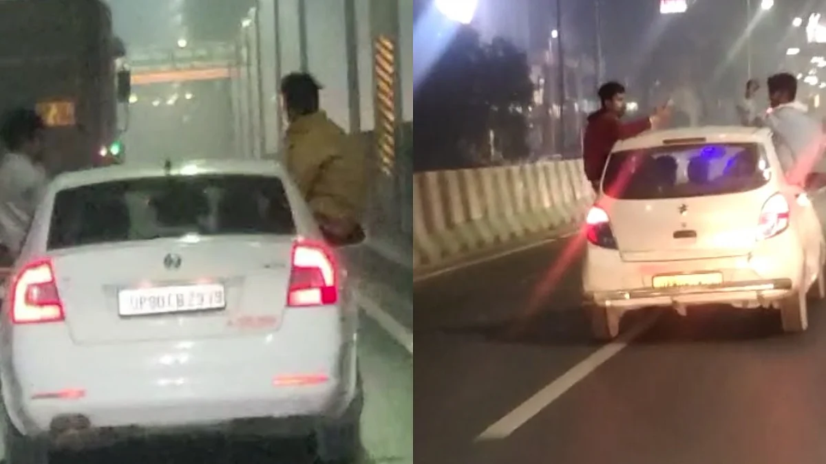 आगरा: हाईवे पर चलती कार में जानलेवा स्टंट दिखा कर रील बनाना युवकों को पड़ा भारी, 4 अरेस्ट