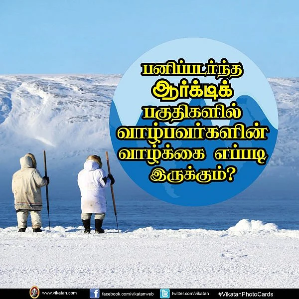 பனிப்படர்ந்த ஆர்க்டிக் பகுதிகளில் வாழ்பவர்களின் வாழ்க்கை எப்படி இருக்கும்? #VikatanPhotoCards