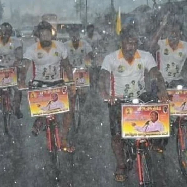 ஏழு பேர் விடுதலைக்காக புயலிலும் தொடர்ந்த சைக்கிள் பேரணி!