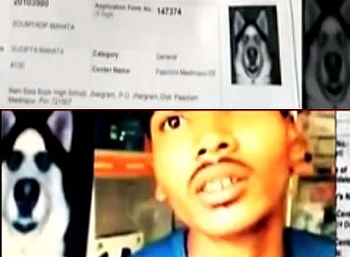 ஹால் டிக்கெட்டில் மாணவர் படத்திற்கு பதிலாக நாய் படம்!