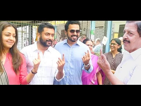 EXCLUSIVE: Actor Sivakumar Full Family Casts their votes | Surya | Karthi | Jyothika
