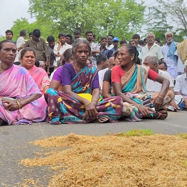 `கொள்முதலும் செய்யல; அறுவடையும் செய்ய முடியல!' - அமைச்சர் துரைக்கண்ணு தொகுதியில் அவலம்