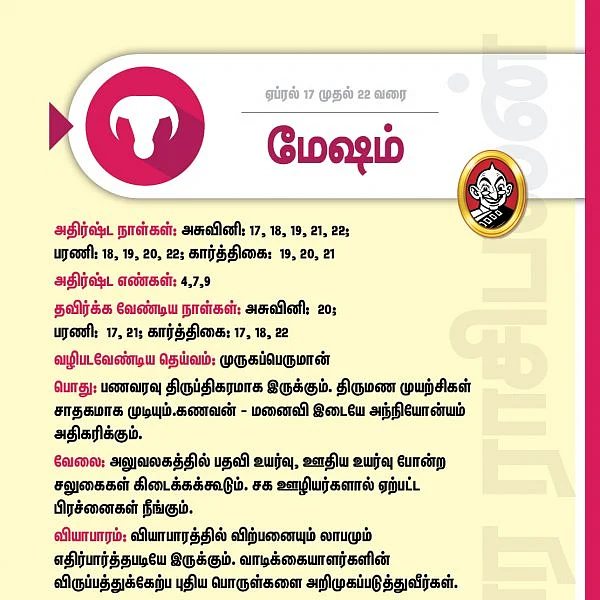இந்த வார ராசிபலன் ஏப்ரல் 17 முதல் 22 வரை #VikatanPhotoCards