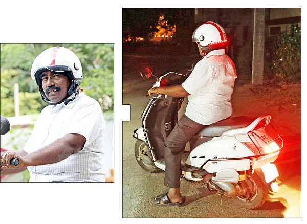 ஒளிரும் ஹெல்மெட் !