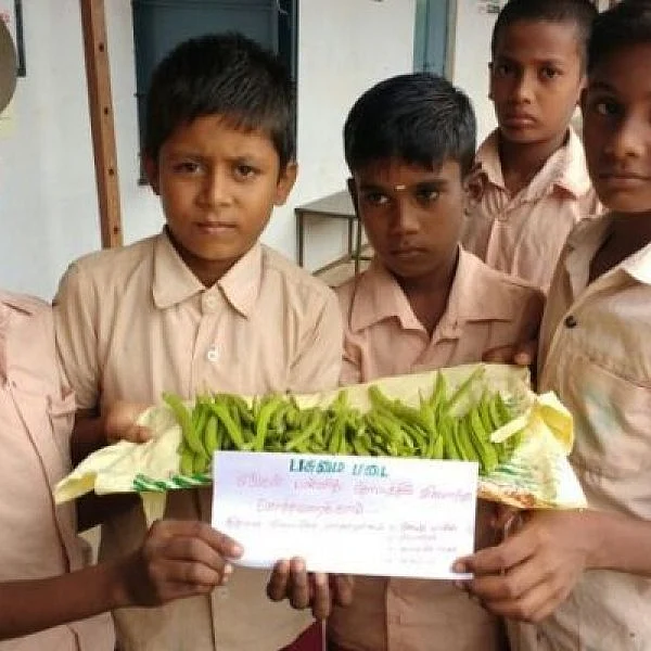 ’பள்ளி வளாகத்திலேயே இயற்கை விவசாயம்’ - அசத்தும் அரசுப் பள்ளி மாணவர்கள்