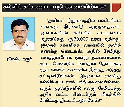 பள்ளிக் கல்விக் கட்டணம்... திட்டமிட்டால் திண்டாட்டம் இல்லை!