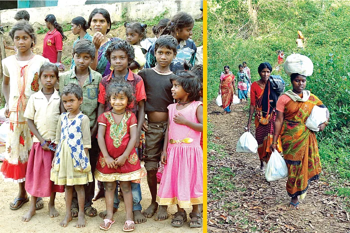 கஜா புரட்டிப்போட்ட மலைக் கிராமங்கள்! - காடு, மலை கடந்து களத்தில் விகடன்!