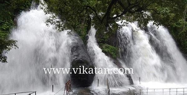 குற்றால அருவிகளில் வெள்ளப்பெருக்கு: 3-வது நாளாக குளிக்கத் தடை!