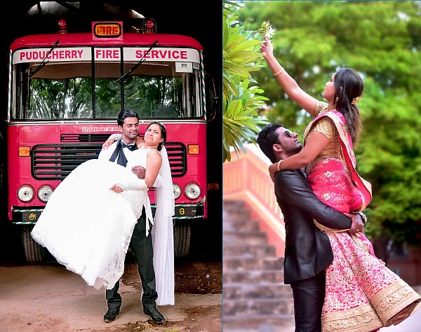 வித்தியாசமாக ஒரு வெடிங் போட்டோகிராஃபி!