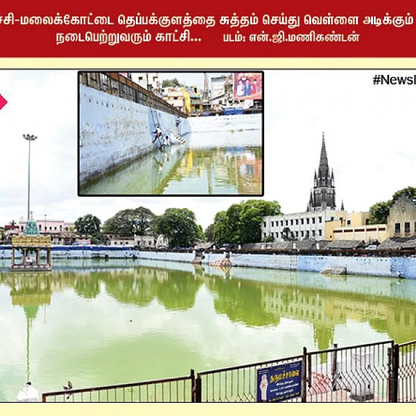உலக வன தினம்... தூய்மைப்படுத்தப்படும் மலைக்கோட்டை தெப்பக்குளம்... #NewsInPhotos தொகுப்பு & வடிவமைப்பு - க.குமரகுரு