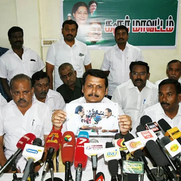 `தி.மு.க-வோடு யார் கூட்டு?' - ஆதாரத்தைக் காட்டி அதிரவைத்த செந்தில் பாலாஜி